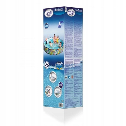 Basen Stelażowy 10FT 305x66cm Morskie Życie BESTWAY 56985